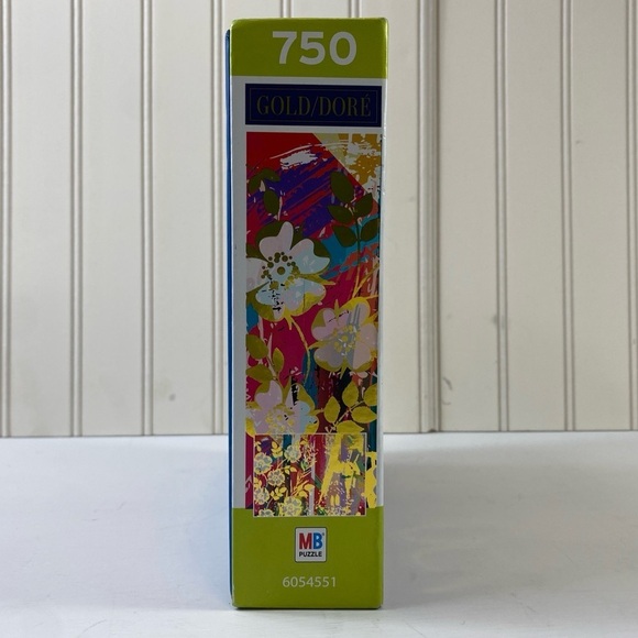 Milton Bradley Puzzle - 750 Pieces Gold Dore - Composition With Wild Roses- New! - Picture 5 of 10